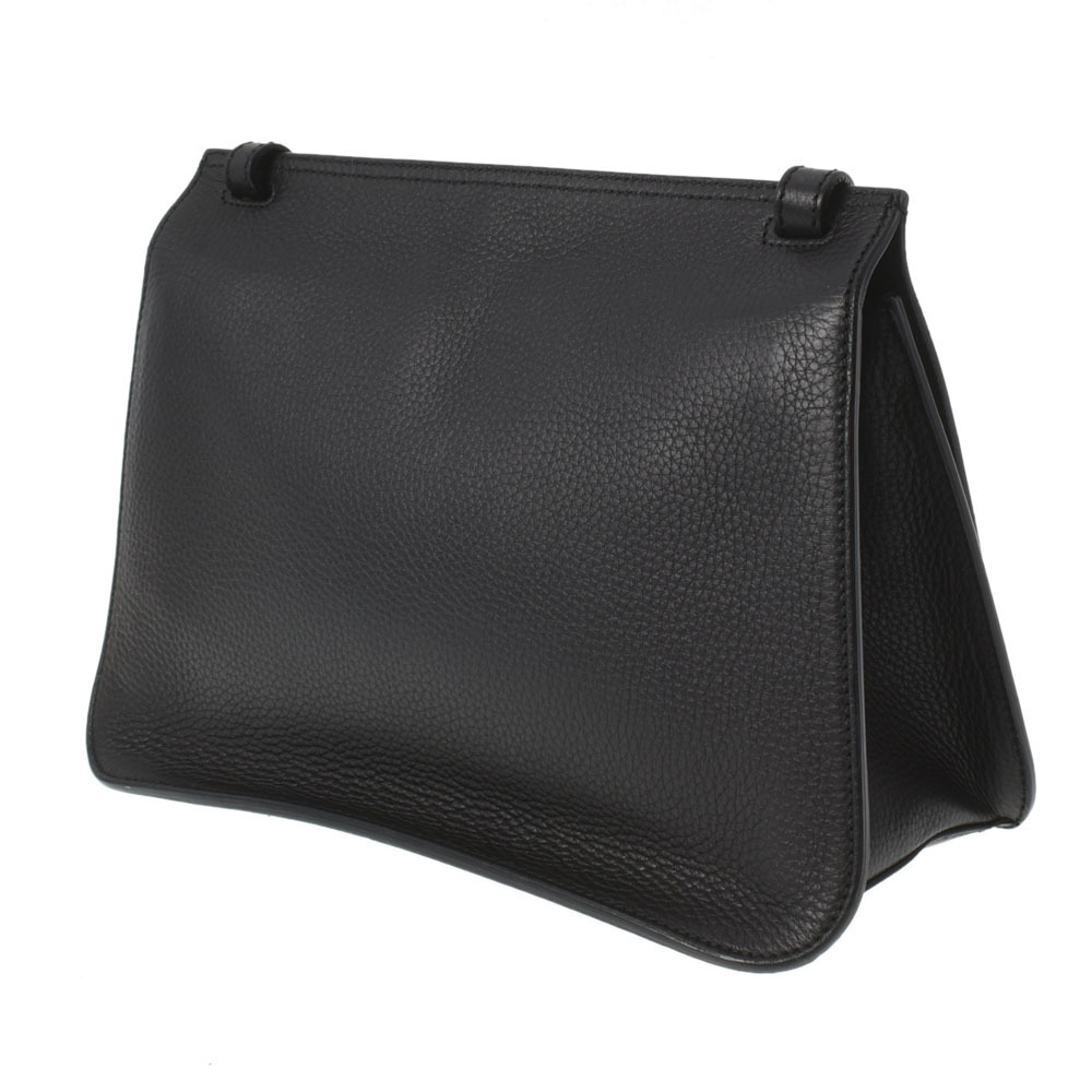 Gucci Calfskin Bamboo Bag Handle Black Shoulder Top